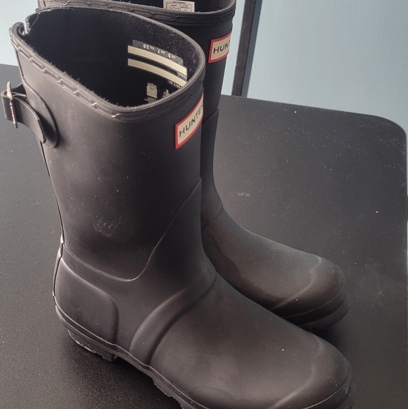 Matte Black HUNTER boots Size 7 - Picture 5 of 6